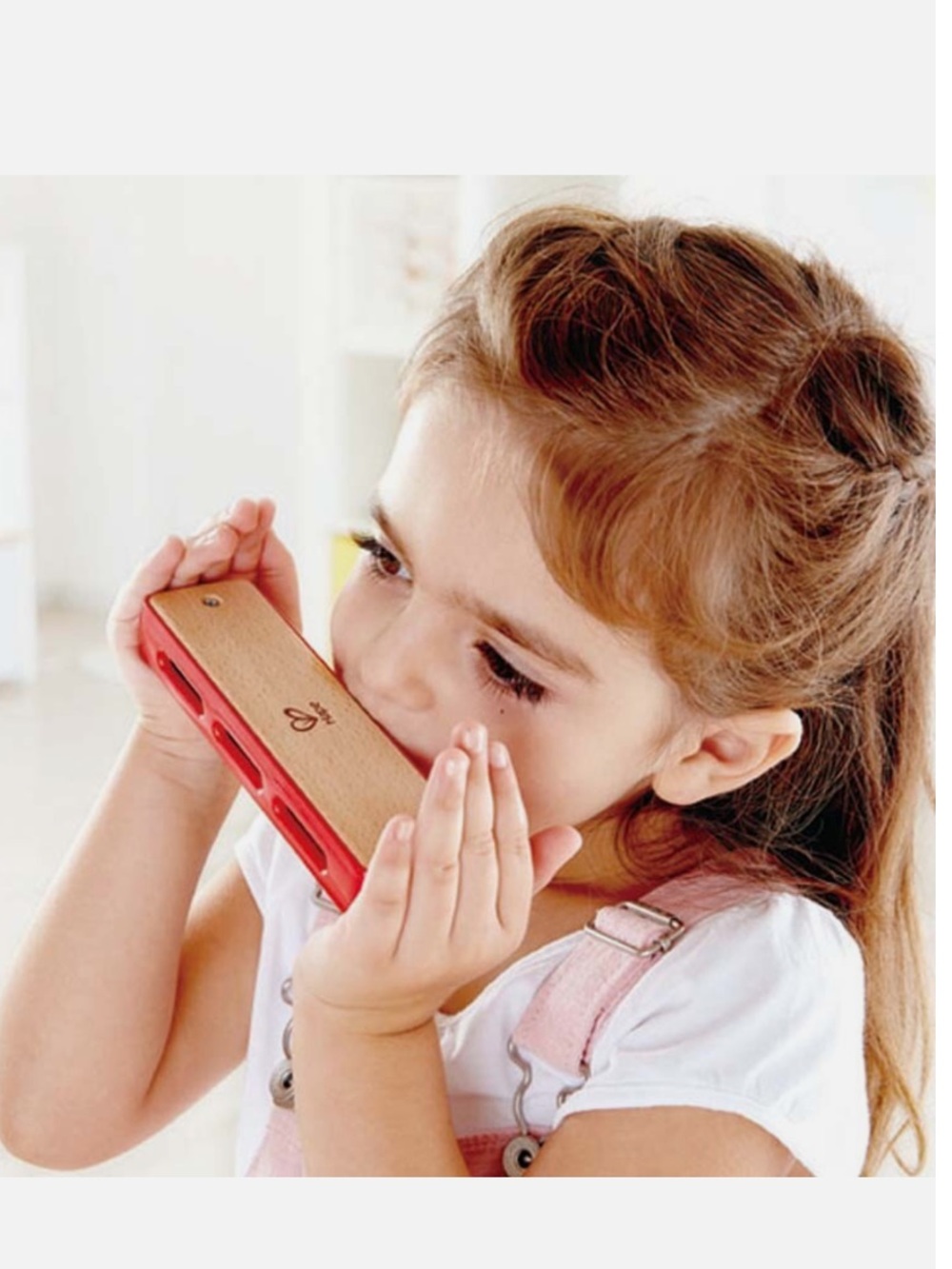Hape Wooden Harmonica Toy - Red